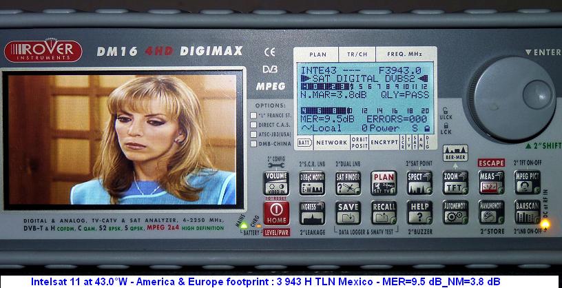 intelsat 11 at 43.0 w C band